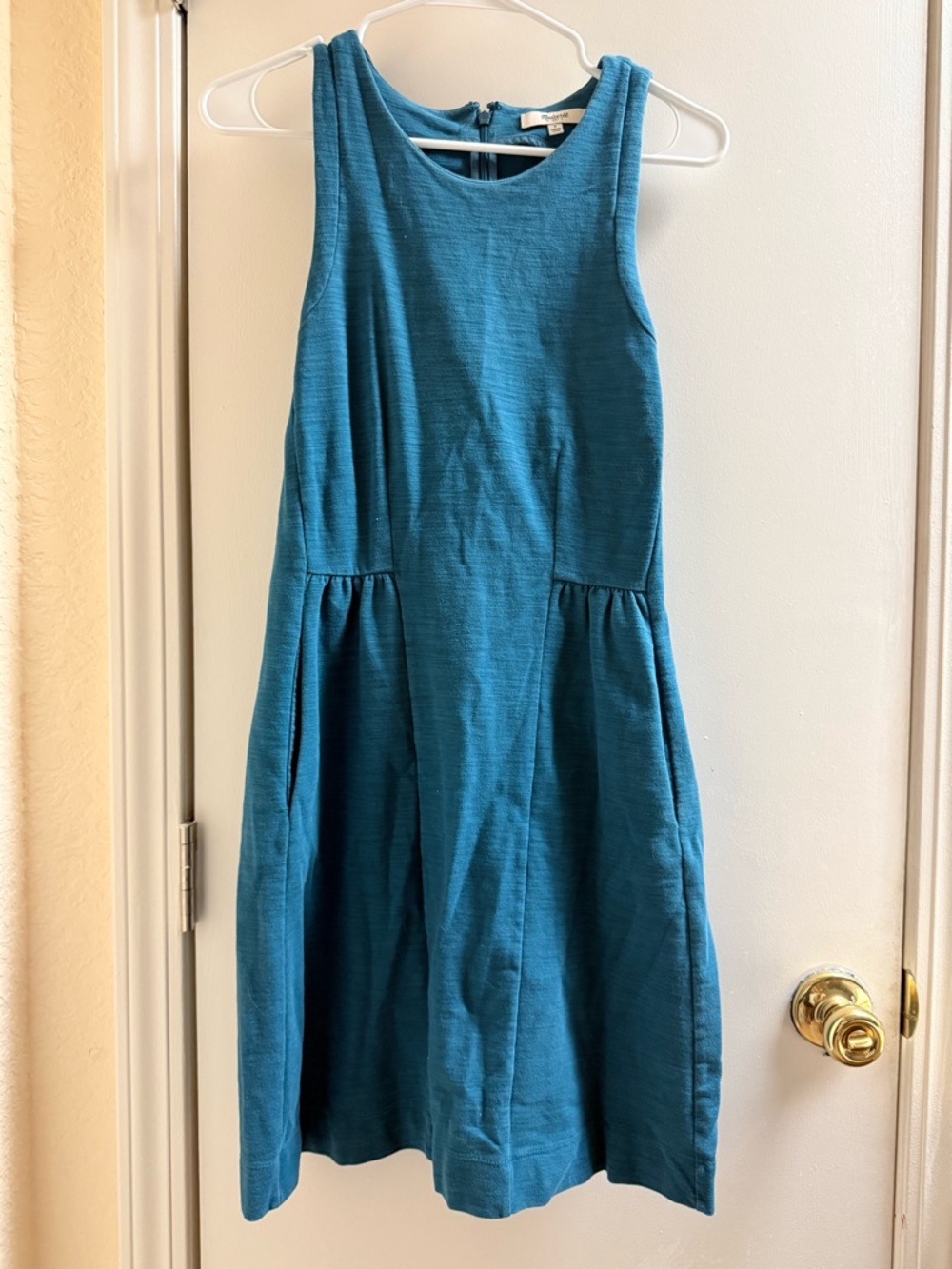 Madewell Teal Dropwaist Dress